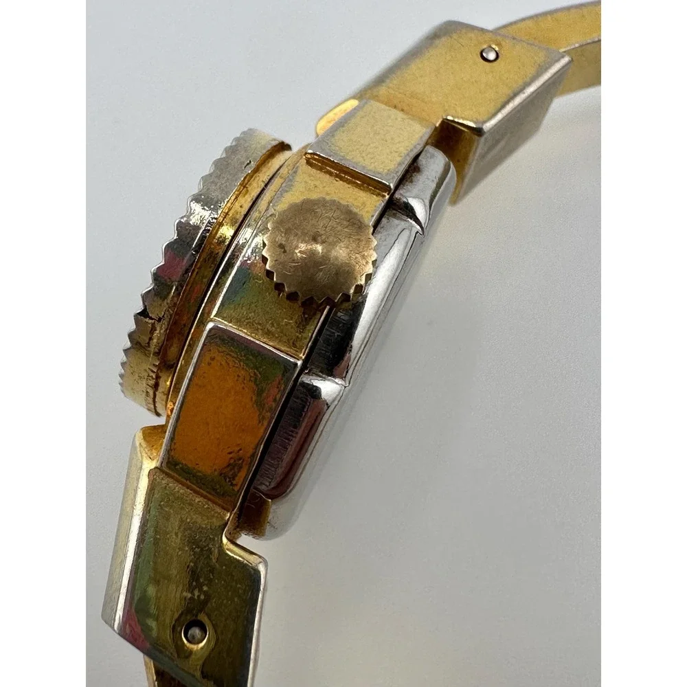 Vintage VaLaire Women's Mechanical Watch Swiss Gold Tone Floral Art Deco Style